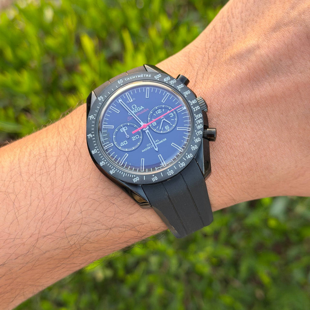 Omega Speedmaster Chronograph with Grey Rubber Strap