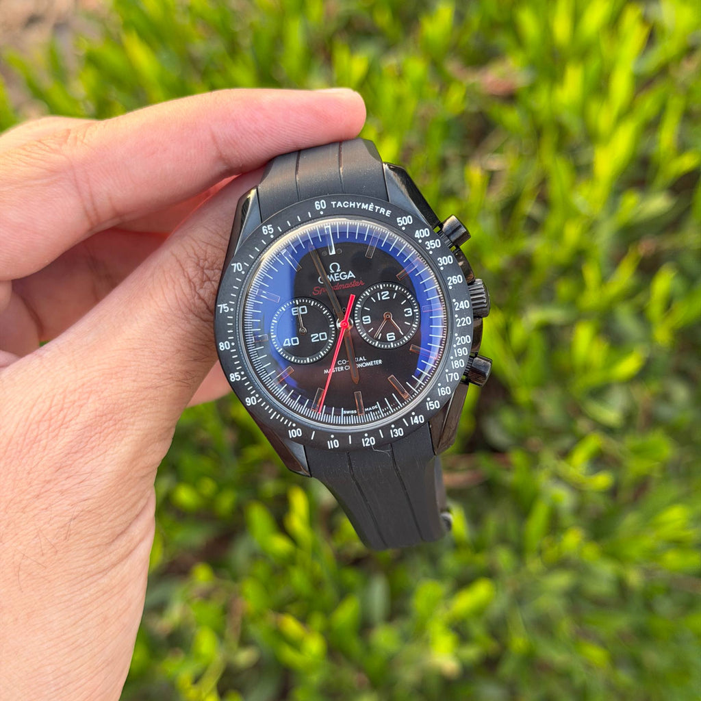 Omega Speedmaster Chronograph with Grey Rubber Strap