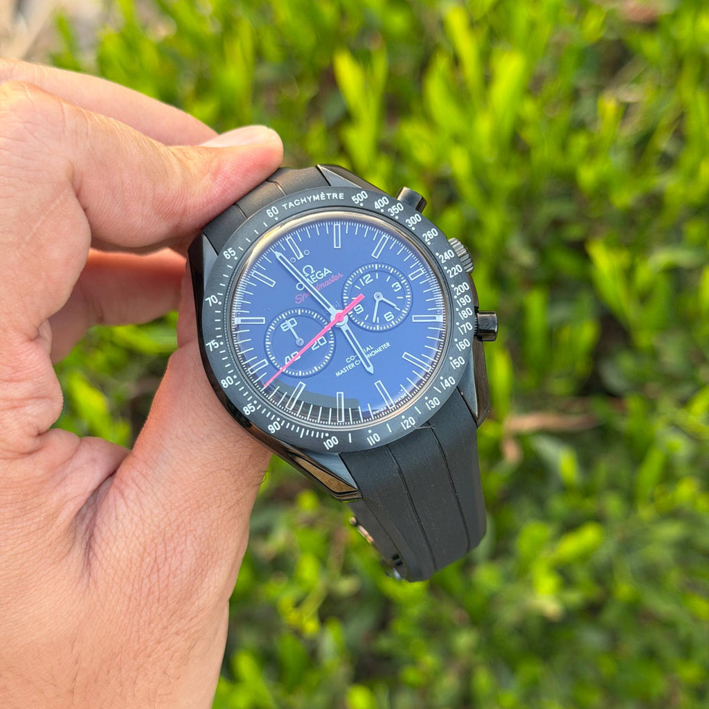 Omega Speedmaster Chronograph with Grey Rubber Strap
