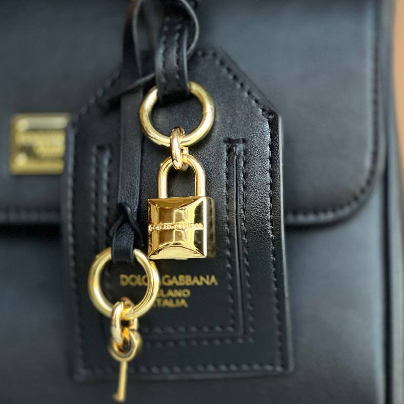 Dolce & Gabbana Structured Handbag with Gold-Tone Hardware