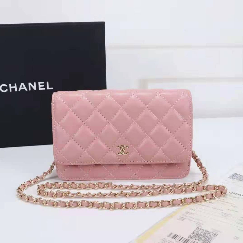 Chanel Classic Quilted Wallet on Chain in White Caviar Leather 💎✨👜