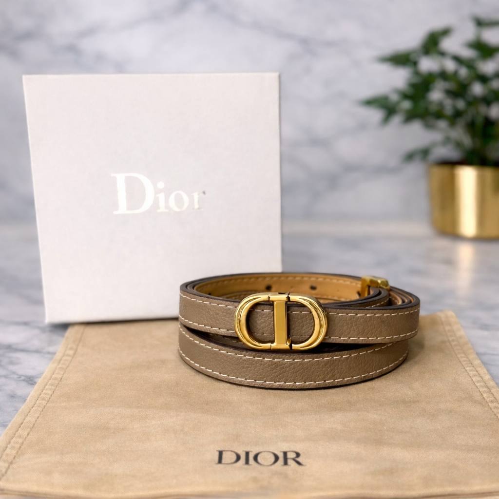 Dior Red & Beige Belt 💖 Luxury Accessory