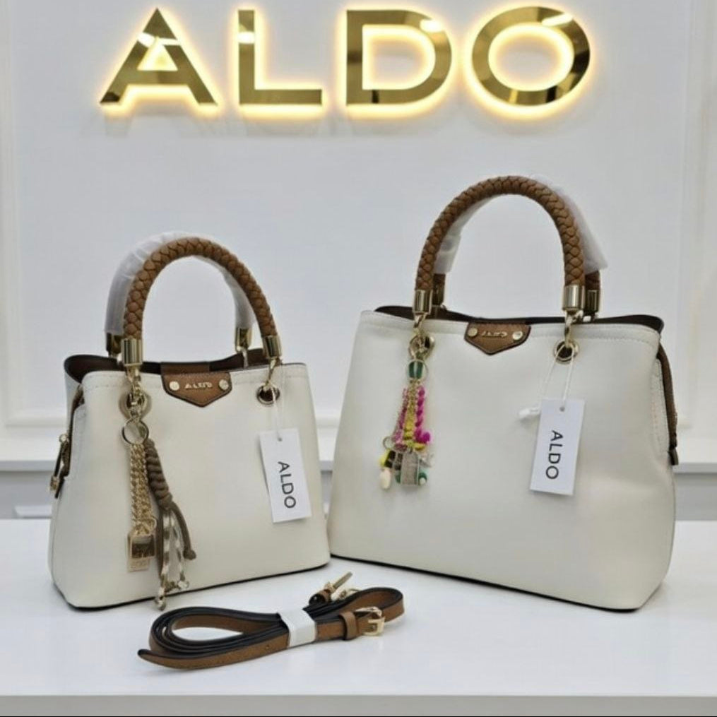 ALDO Luxe Satchel 👜✨ Gold-Tone Pendants, Crossbody