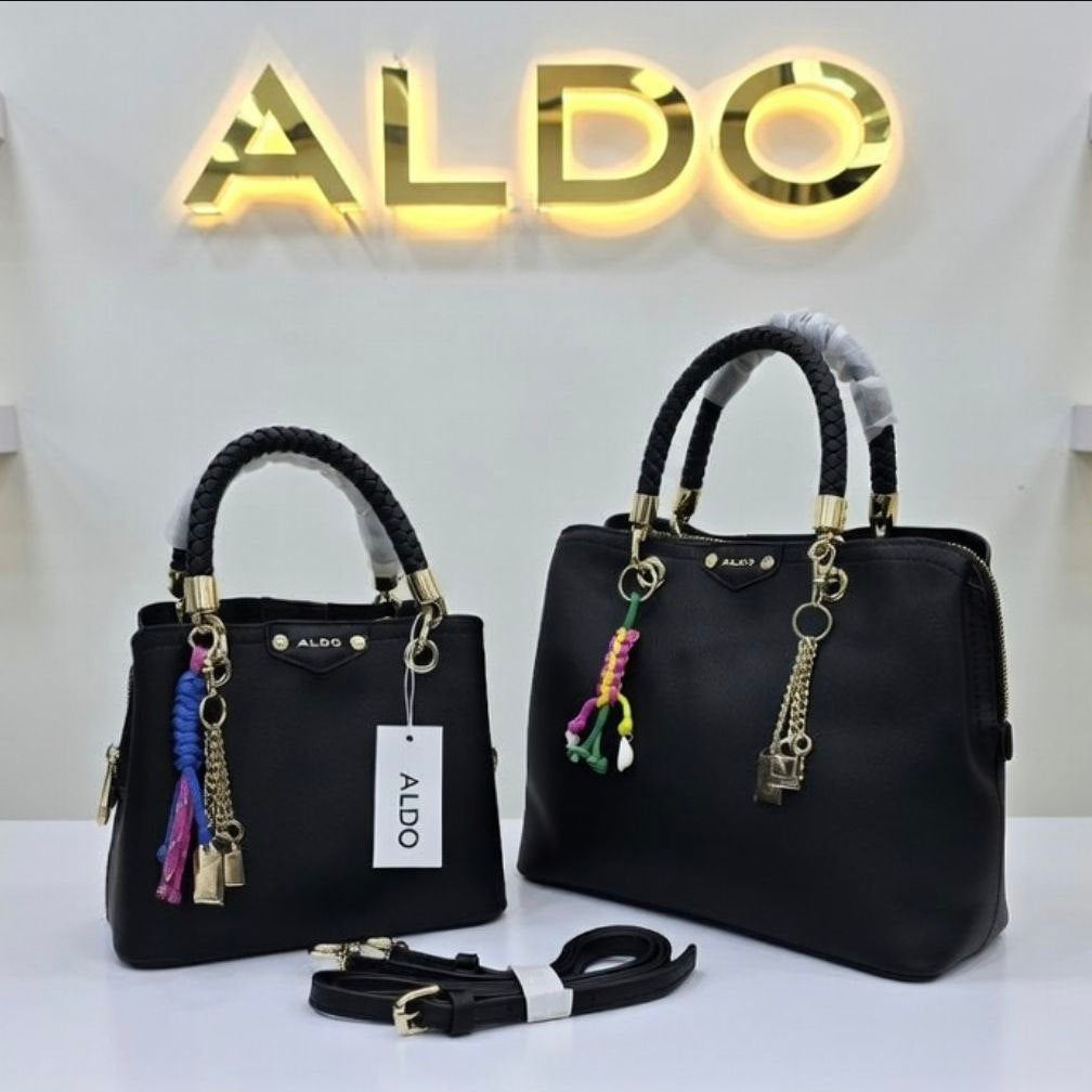 ALDO Luxe Satchel 👜✨ Gold-Tone Pendants, Crossbody