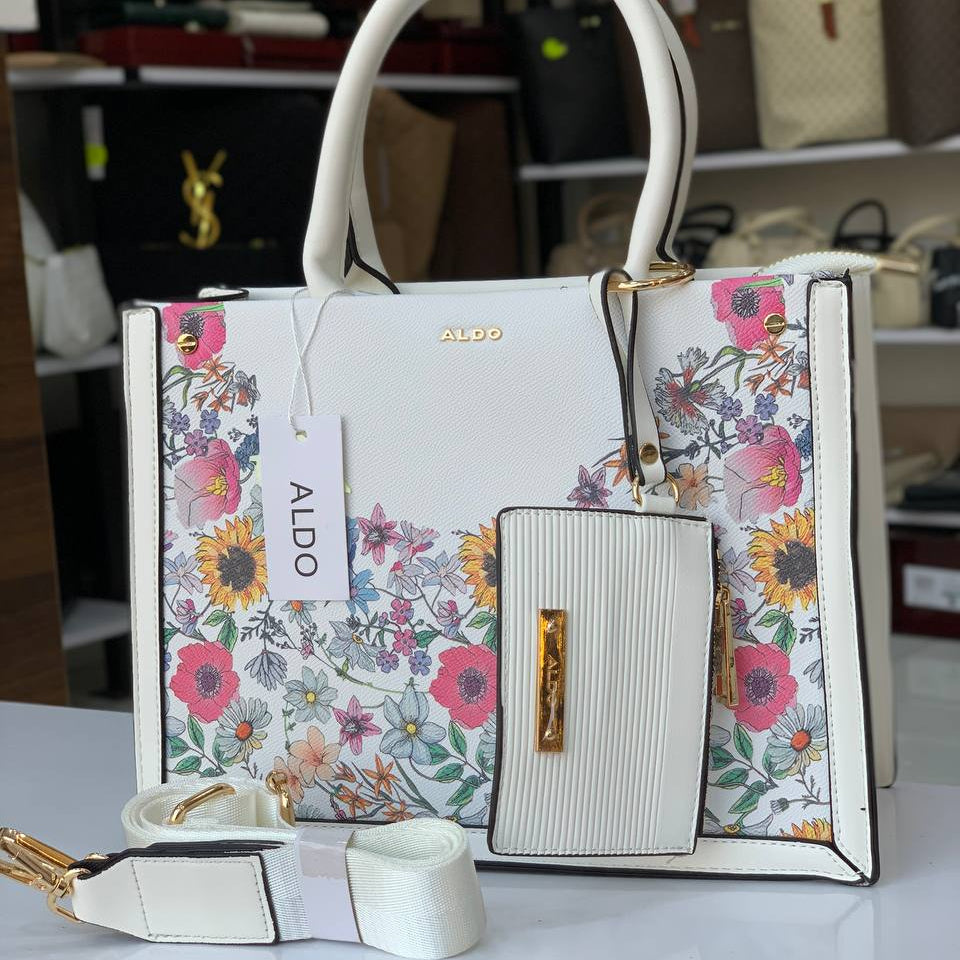 Aldo White Bag 🤍 Elegant Handbag with Dust Bag