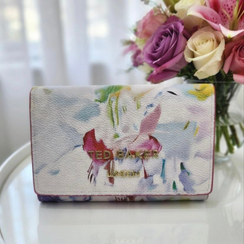 TED BAKER Black & White Floral Wallet 🌹🖤 Dangerous Beauty