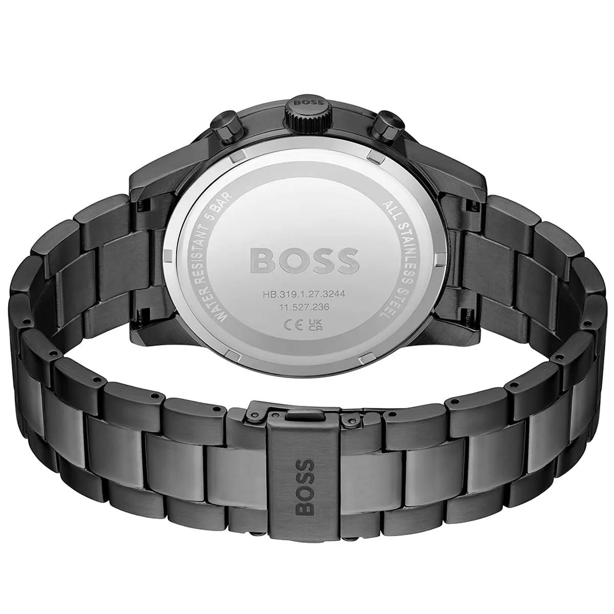 BOSS Gray Stainless Steel Watch ⌚Elegance Defined 🩶👔