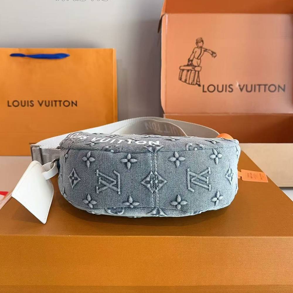 Louis Vuitton Monogram Denim Crescent Bag