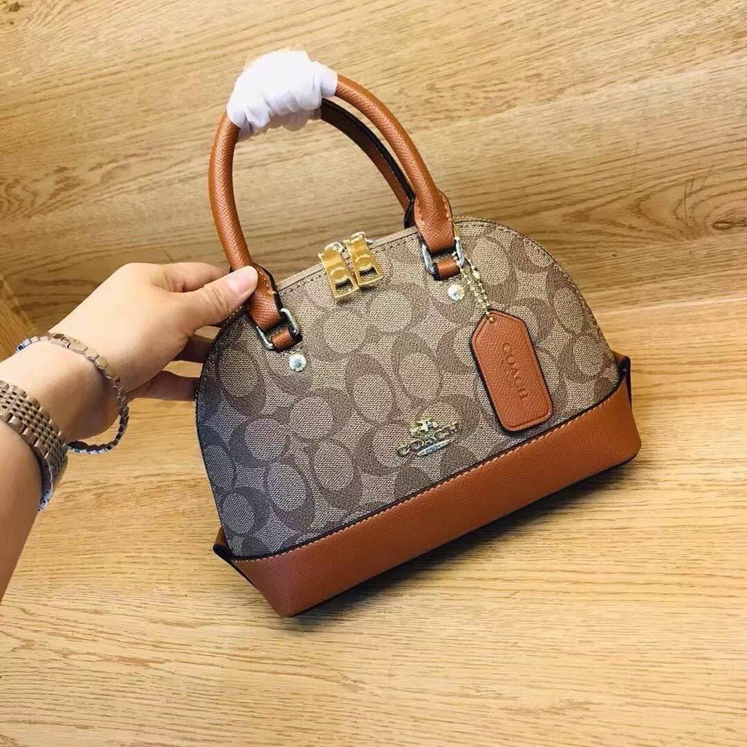 Coach Signature Monogram Dome Satchel Handbag