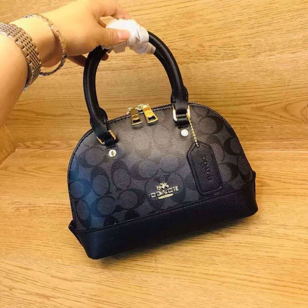 Coach Signature Monogram Dome Satchel Handbag