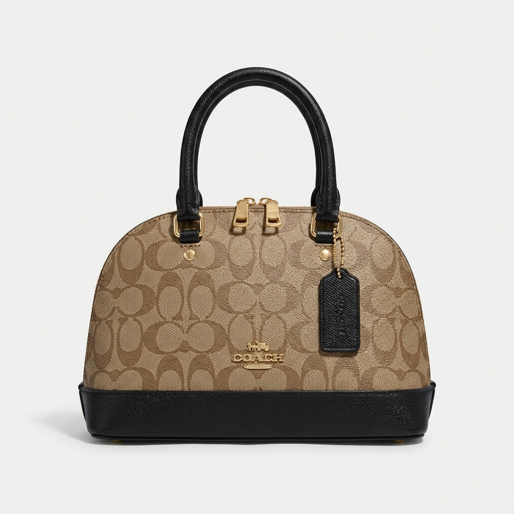 Coach Signature Monogram Dome Satchel Handbag