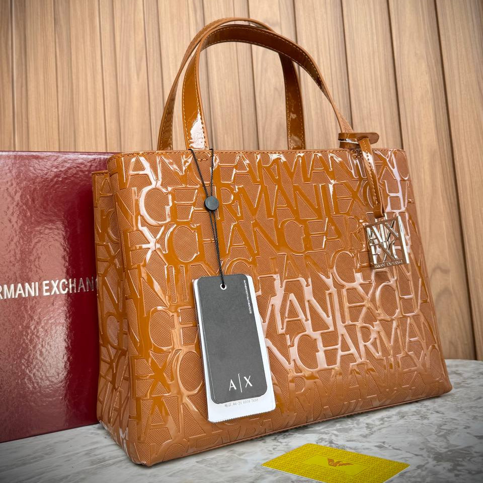 Armani Exchange Logo Monogram Tote Bag 👜✨🖤