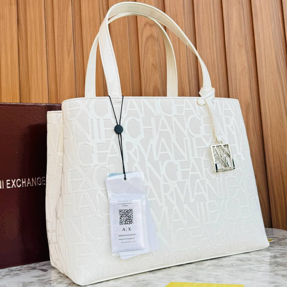 Armani Exchange Logo Monogram Tote Bag 👜✨🖤