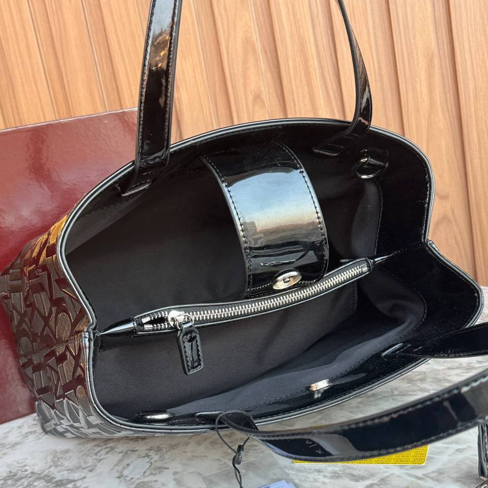 Armani Exchange Logo Monogram Tote Bag 👜✨🖤