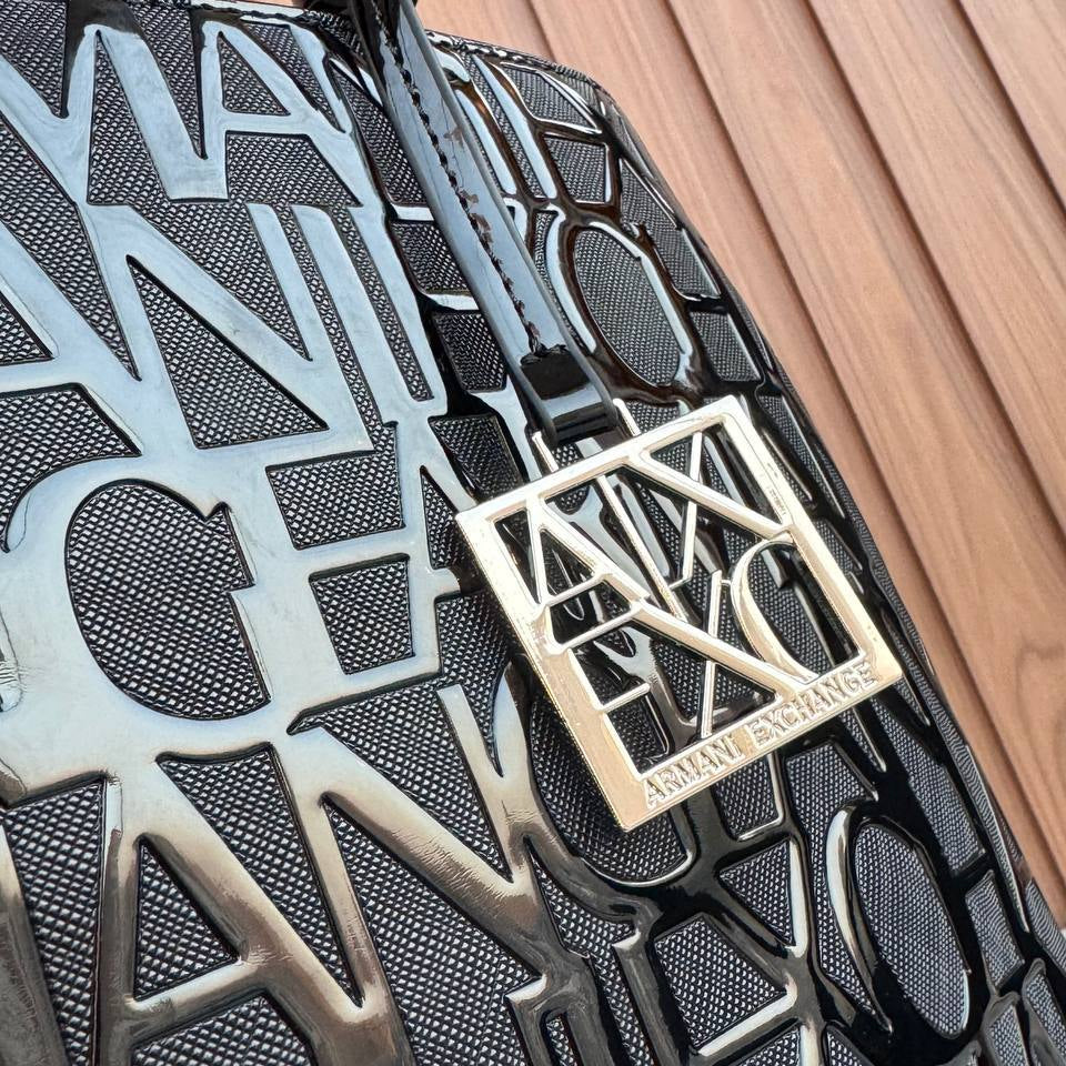 Armani Exchange Logo Monogram Tote Bag 👜✨🖤
