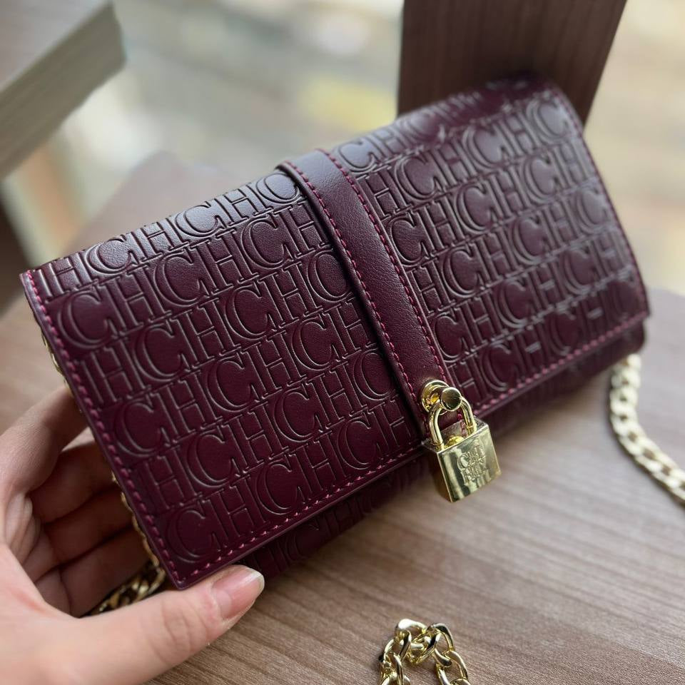 CH Bag: Chic Burgundy Shopping Bag 👜🍷🖤
