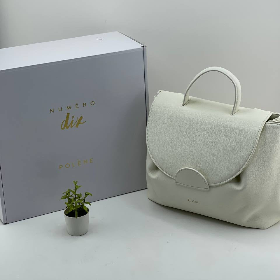 Polène Numéro Dix Multi color Textured Leather Handbag 👜✨💼