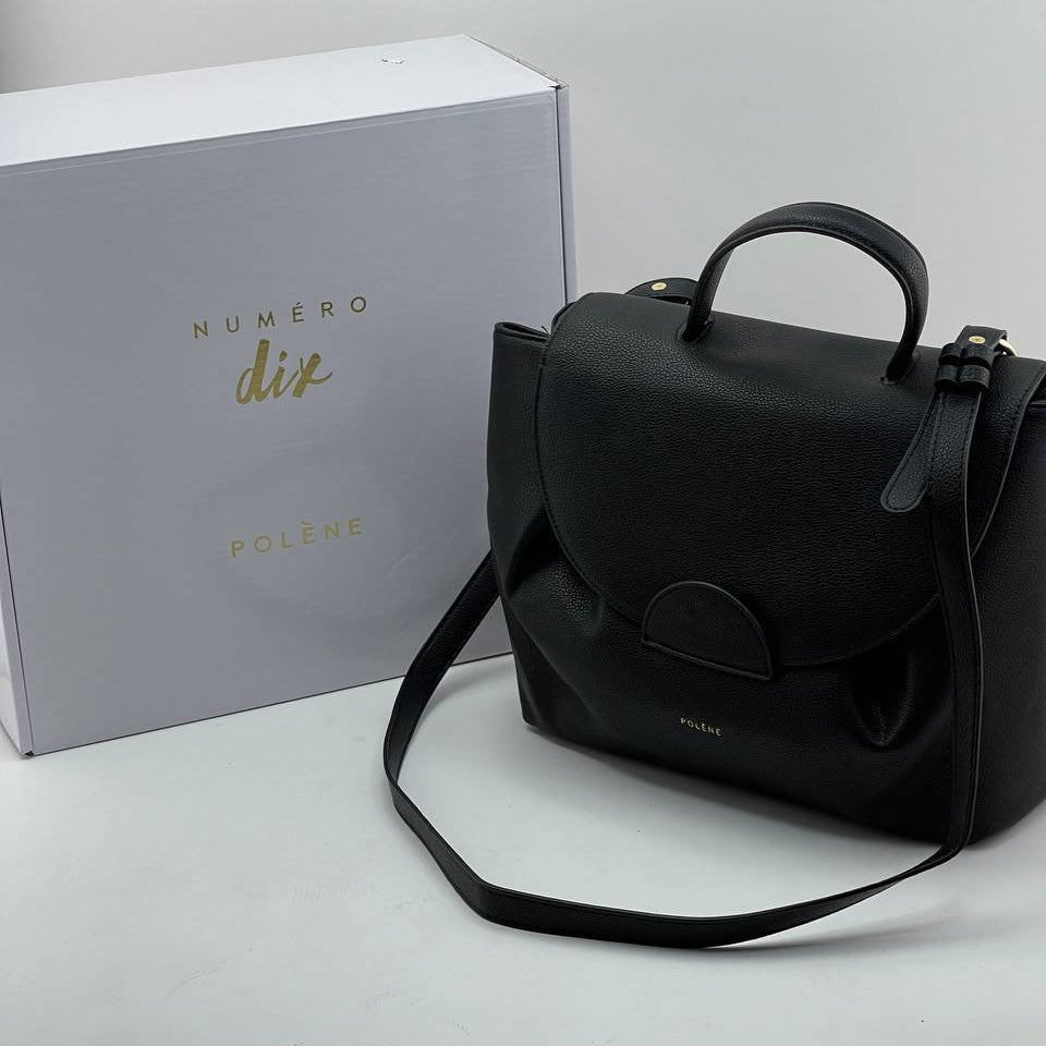 Polène Numéro Dix Multi color Textured Leather Handbag 👜✨💼