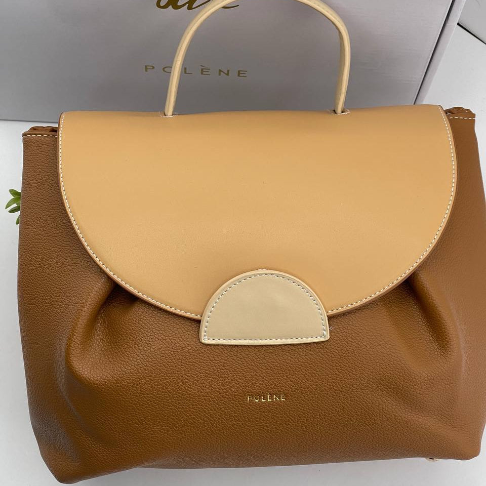 Polène Numéro Dix Multi color Textured Leather Handbag 👜✨💼