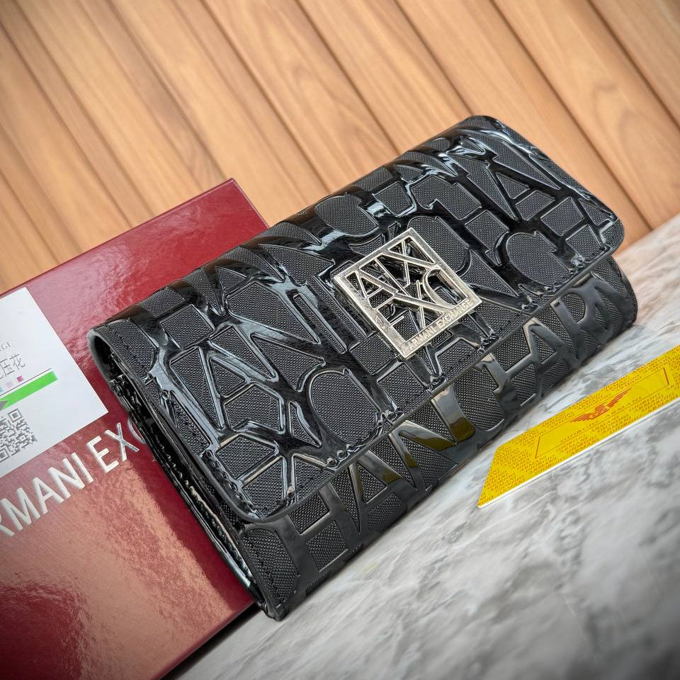 Armani Exchange Forest Green Logo Embossed Flap Bag 🌲👜✨