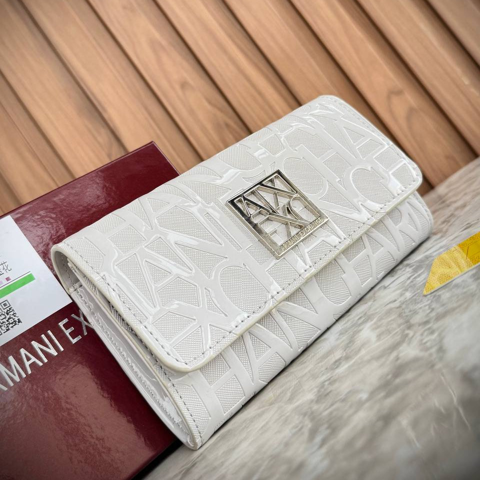 Armani Exchange Forest Green Logo Embossed Flap Bag 🌲👜✨