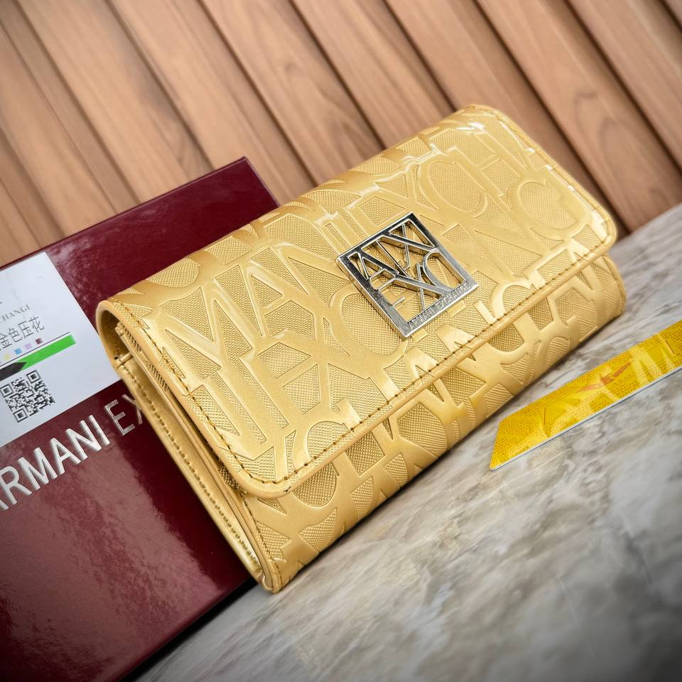 Armani Exchange Forest Green Logo Embossed Flap Bag 🌲👜✨