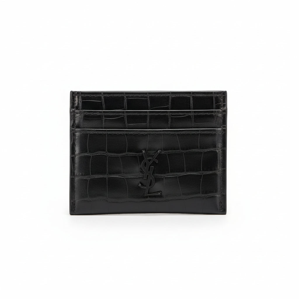 YSL Black Card Holder 🖤 Luxe Leather Wallet