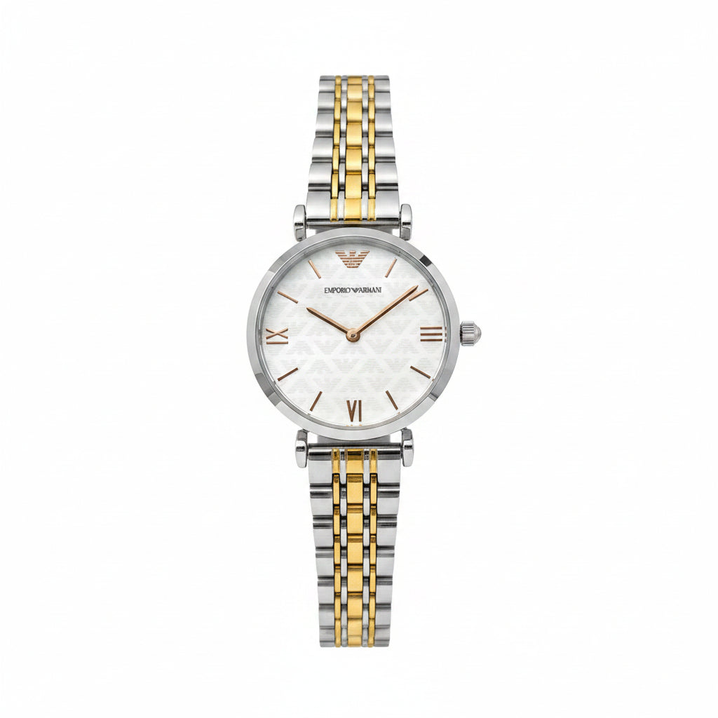✨ Gold & Silver Metal Watch for Women ⌚