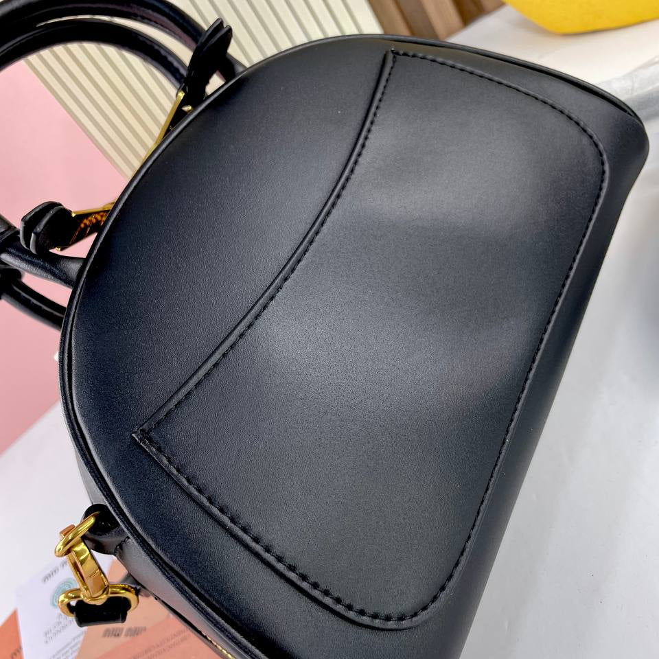 Miu Miu Signature Black Structured Handbag