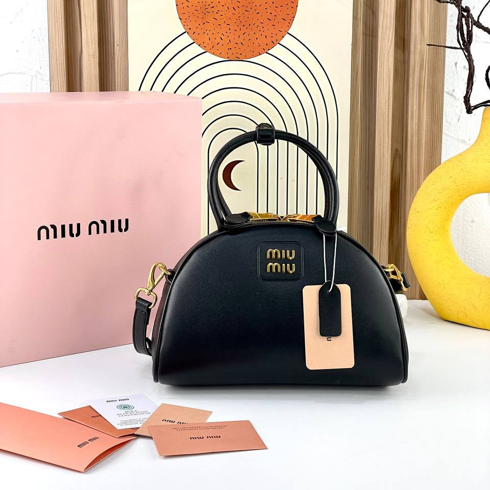 Miu Miu Signature Black Structured Handbag