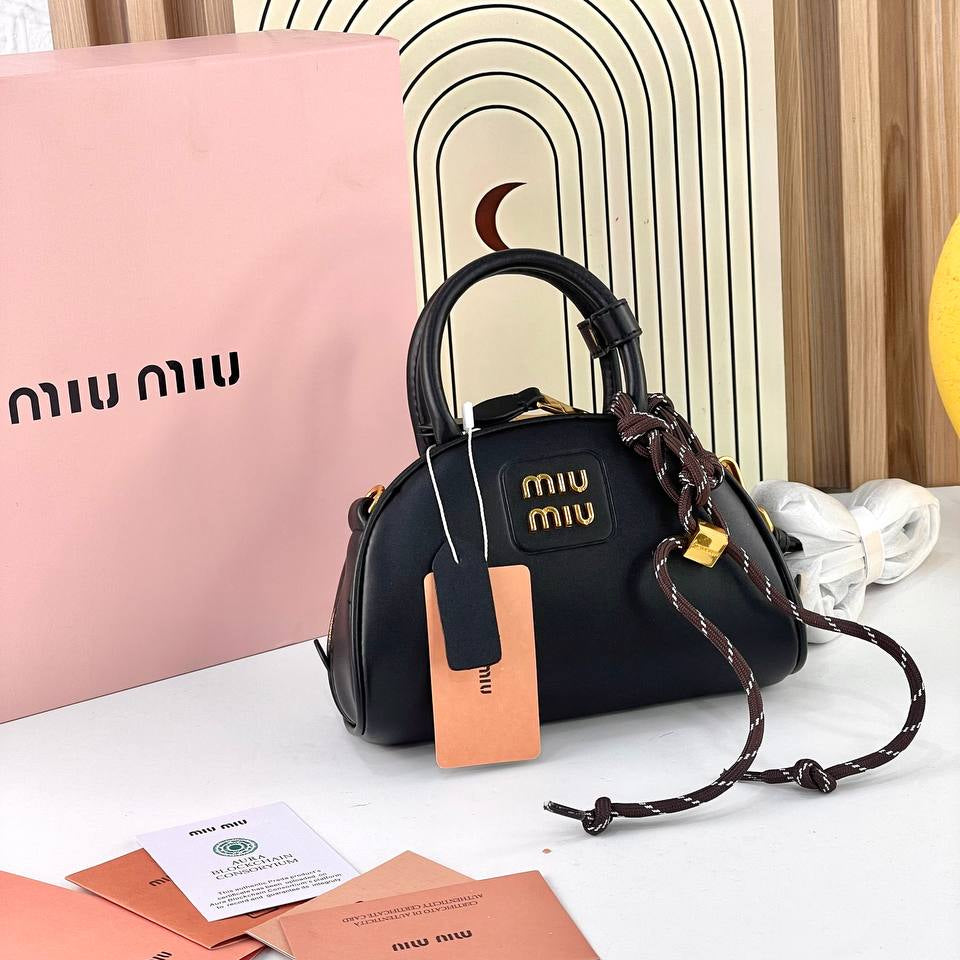 Miu Miu Signature Black Structured Handbag