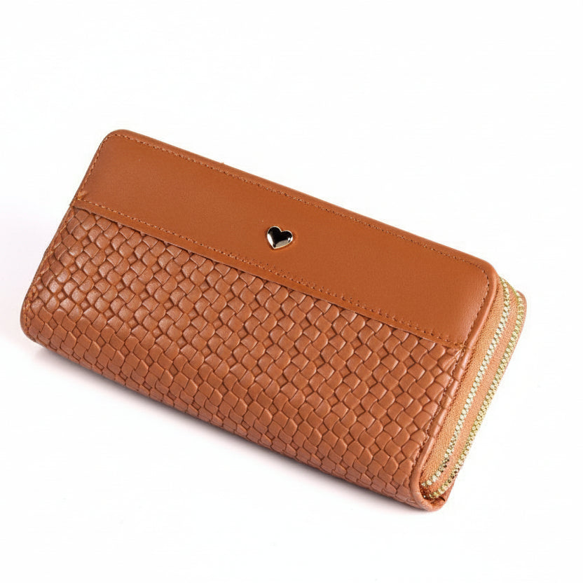 Tri-Fold Wallet: Beige, Brown & Pink 💖👜💼