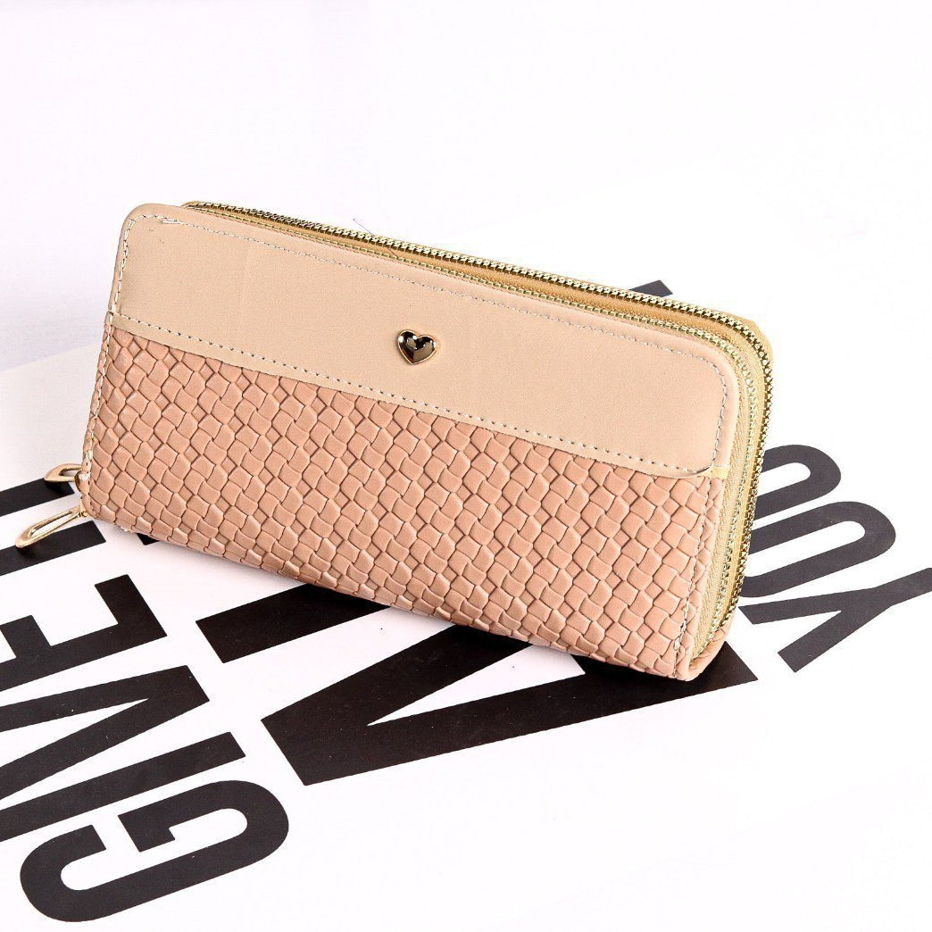 Tri-Fold Wallet: Beige, Brown & Pink 💖👜💼