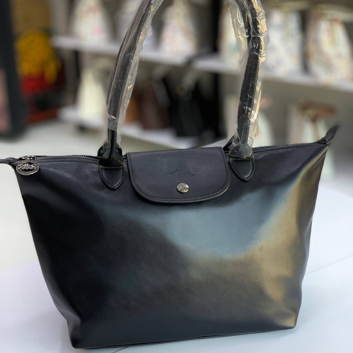 Classic Foldable Tote Bag in Soft Pastel Pink
