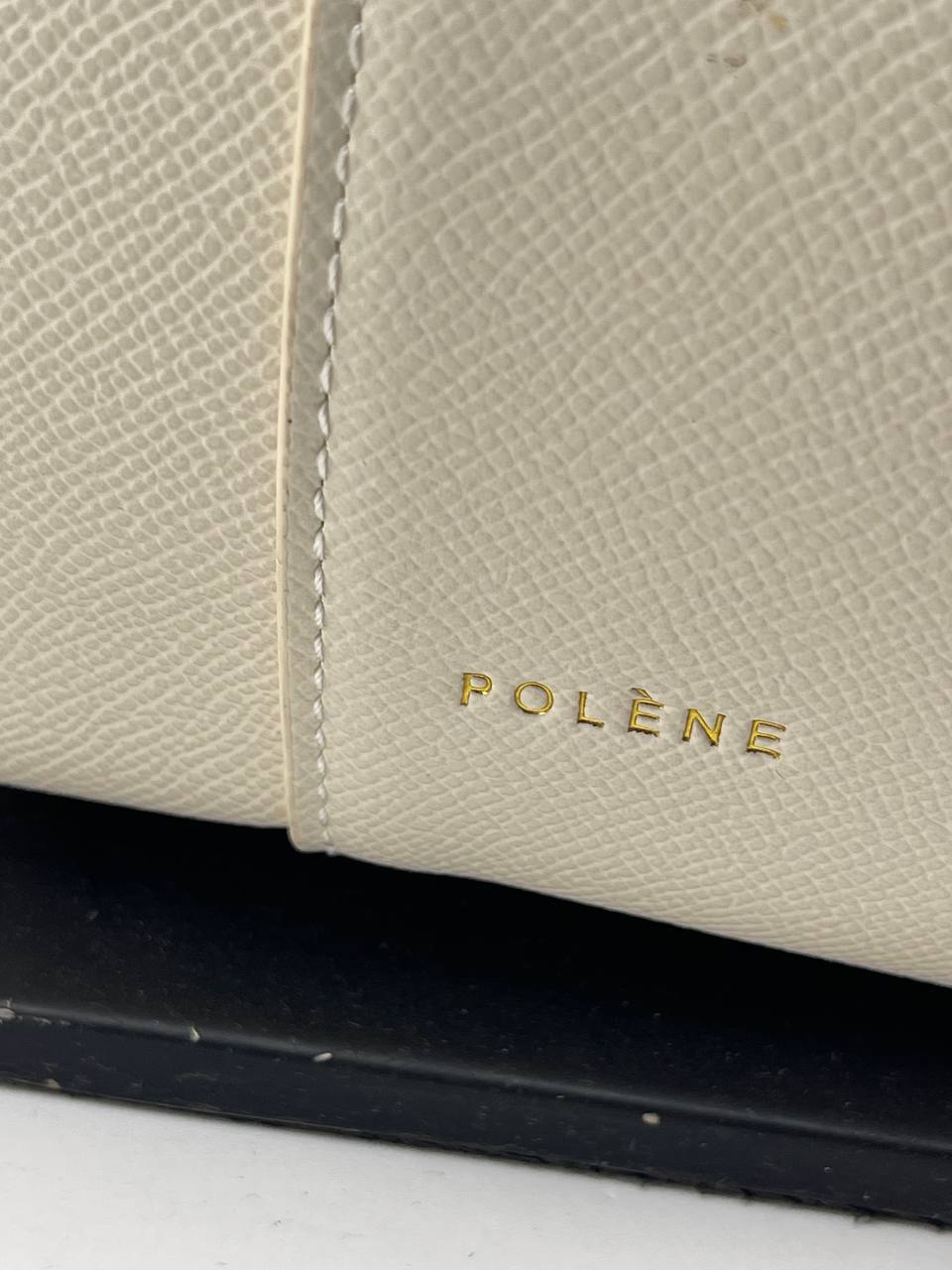 Polène Cyme Textured Leather Tote Bag in Chalk 🕊️👜✨