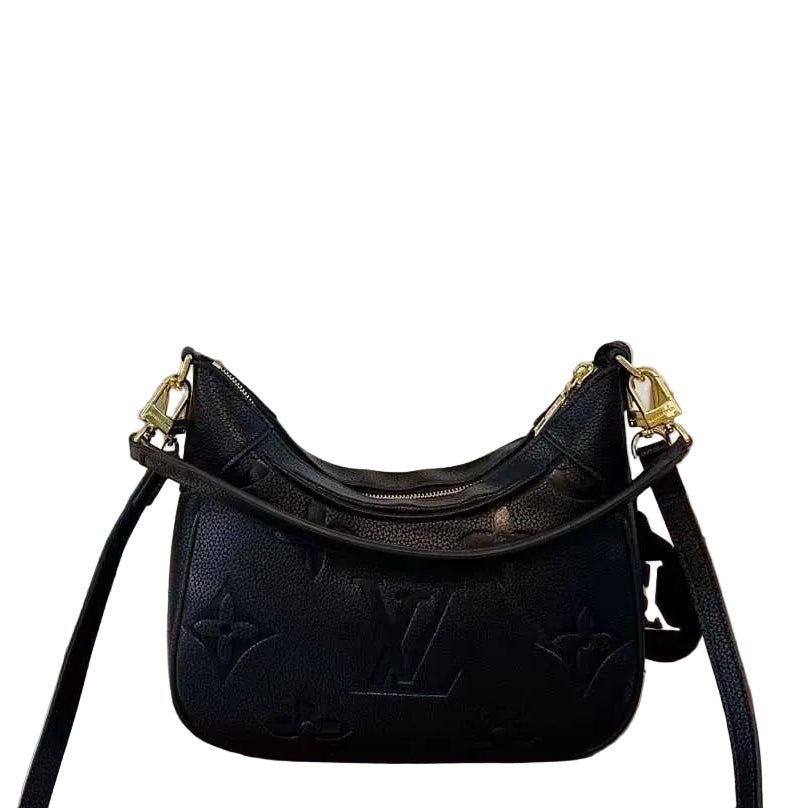 Louis Vuitton Monogram Empreinte Baguette Bag in Black and Rose 👜✨🌸