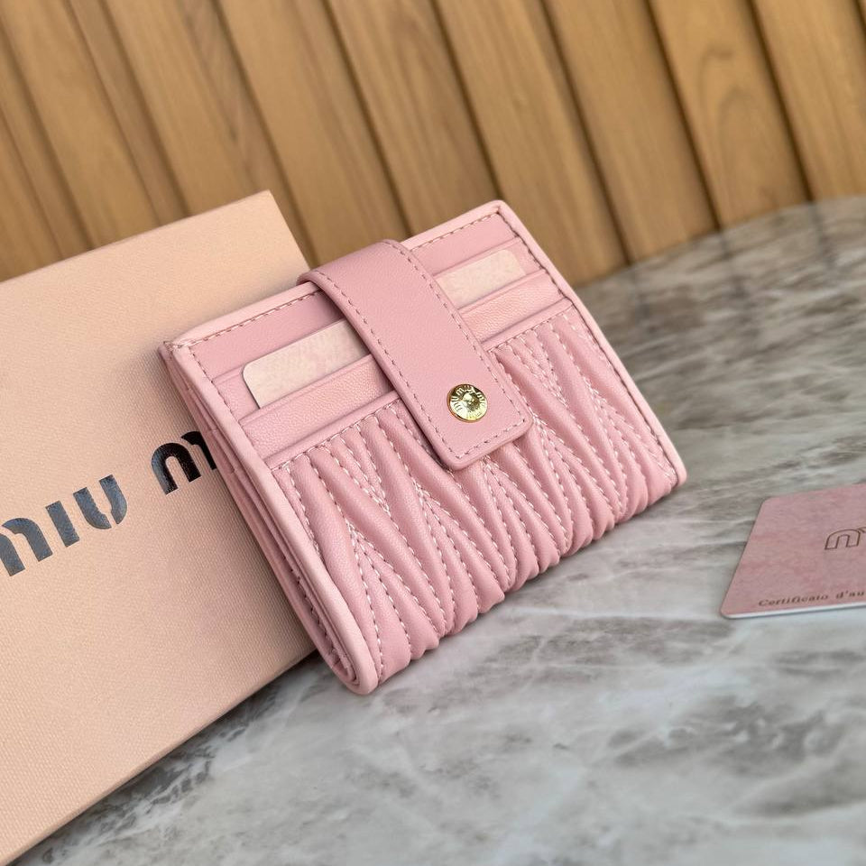 MIU MIU Chic Wallet: Black, White, Burgundy, Pink 👛🖤🤍