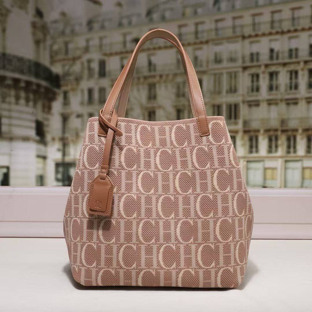 CH Carolina Herrera Monogram Canvas Tote Bag 👜✨🖤