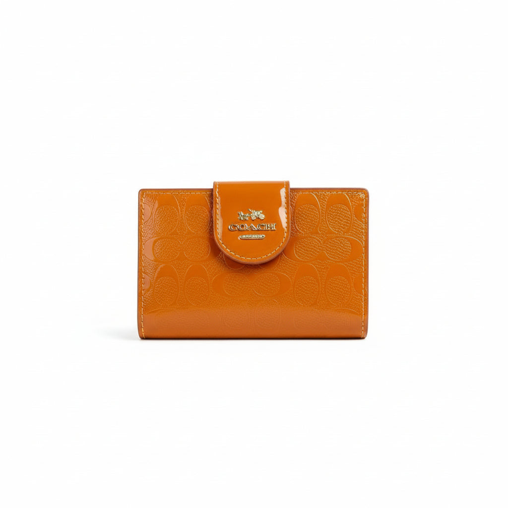 COACH Tri-Color Wallet: Black, White & Orange 🖤🤍🧡