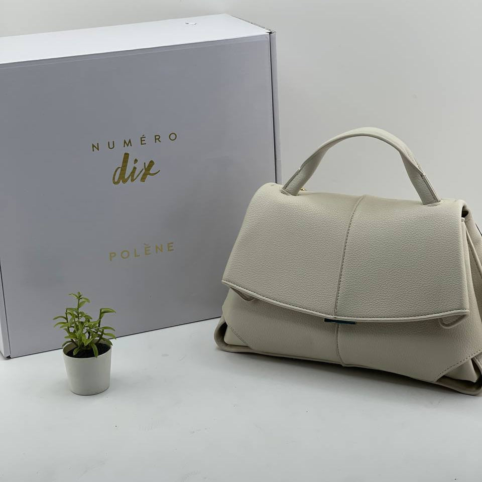 Polène Numéro Dix Cognac Leather Satchel 👜✨🥐