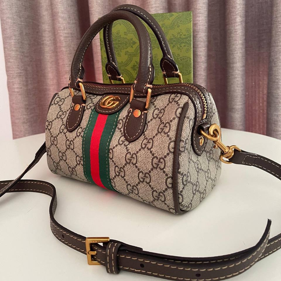 Gucci Ophidia GG Mini Boston Bag with Web Stripe 👜✨