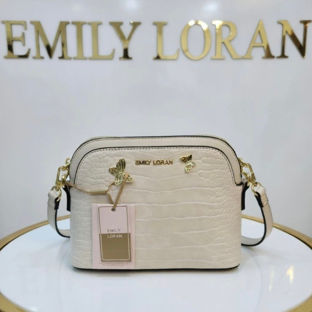 EMILY LORAN Black Crossbody with Golden Butterflies 🦋🖤