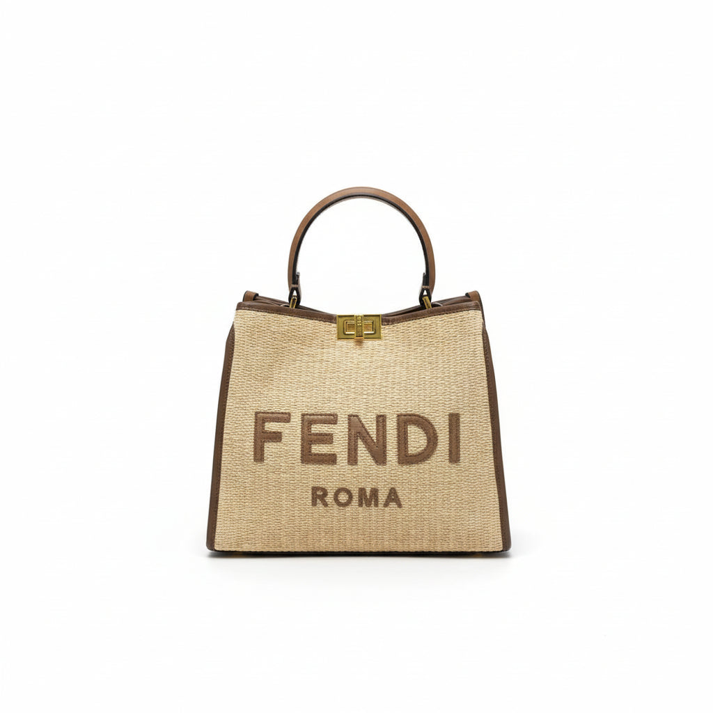 Fendi Beige & Brown Bag 👜🤎 Chic Designer Accessory