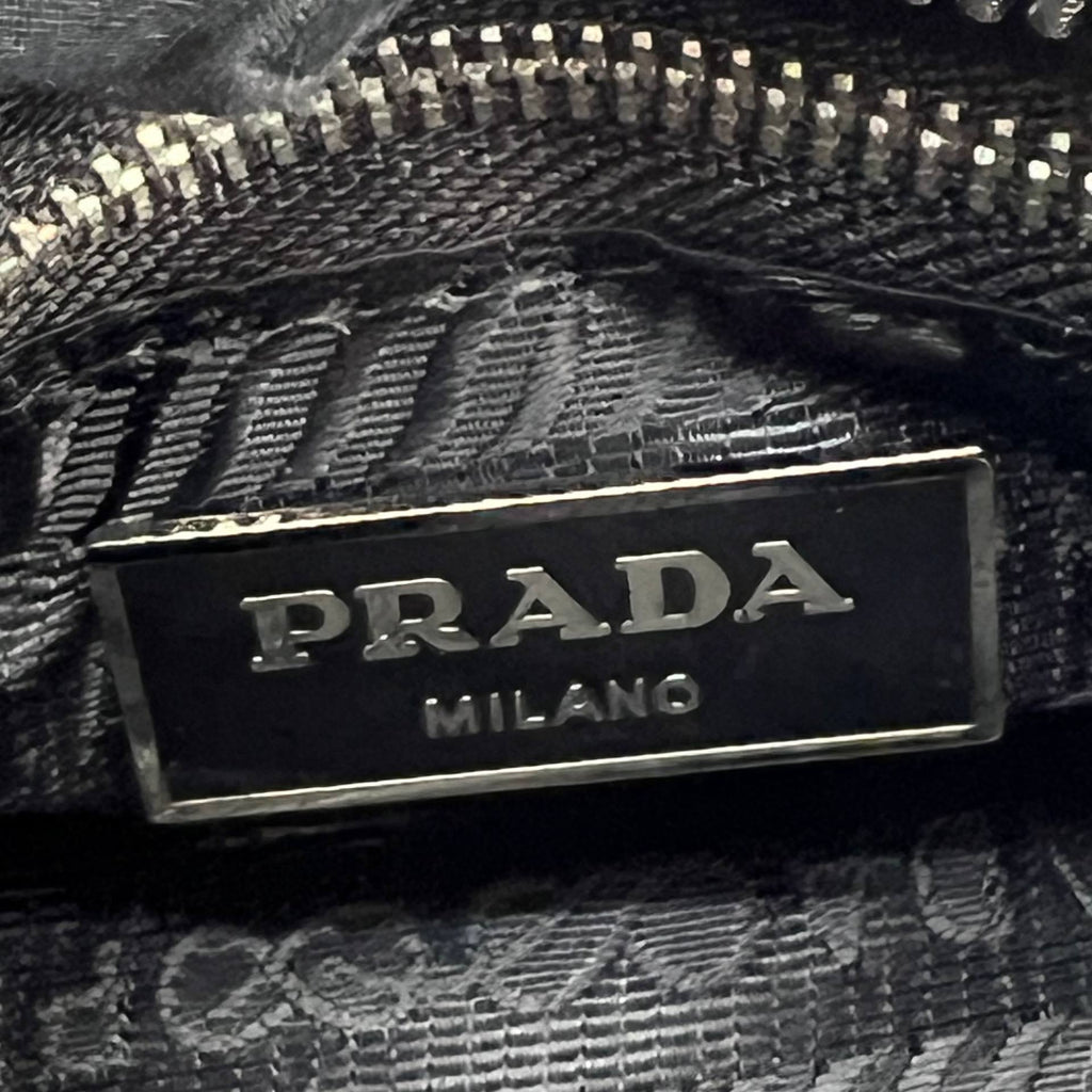 PRADI Denim & Leather Bag 💙🖤 Chic Handbag