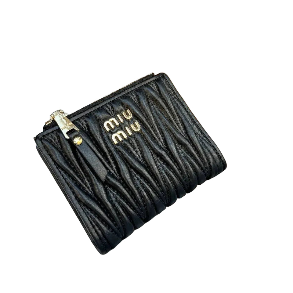Miu Miu Matelassé Nappa Leather Small Wallet 🖤✨👝