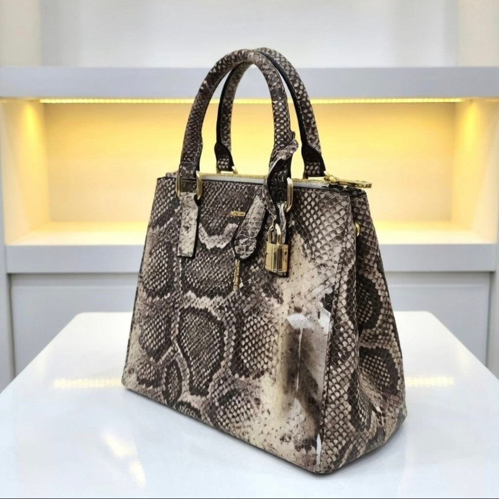 ALDO Lazar Leather Crossbody Bag 👜 Earthy Brown & Beige