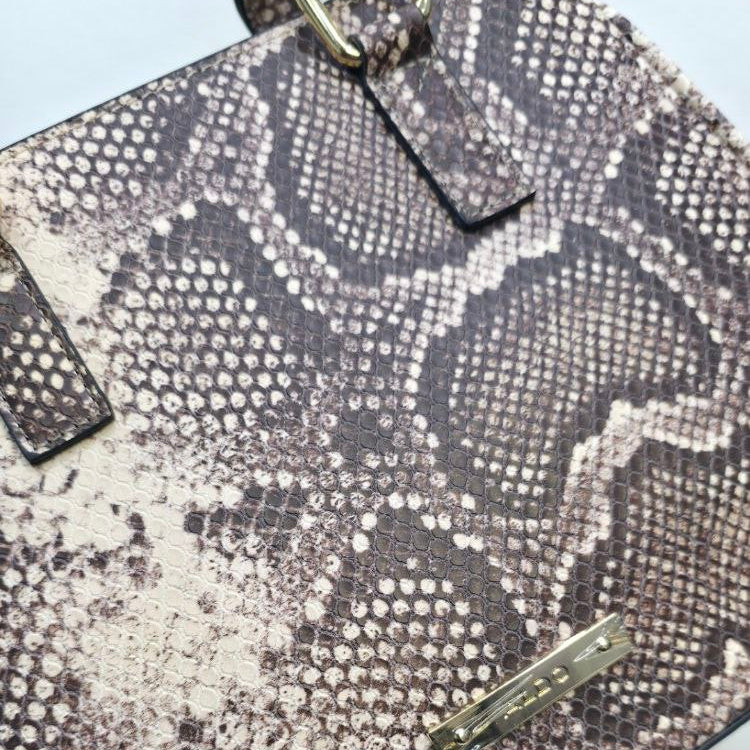 ALDO Lazar Leather Crossbody Bag 👜 Earthy Brown & Beige