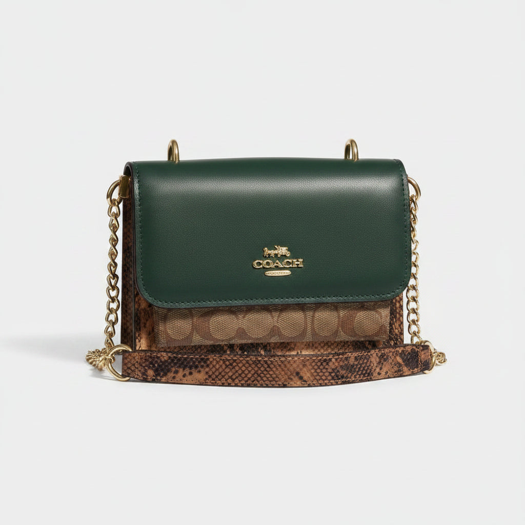 Coach Mirror Bag: Green & Brown 💚👜✨