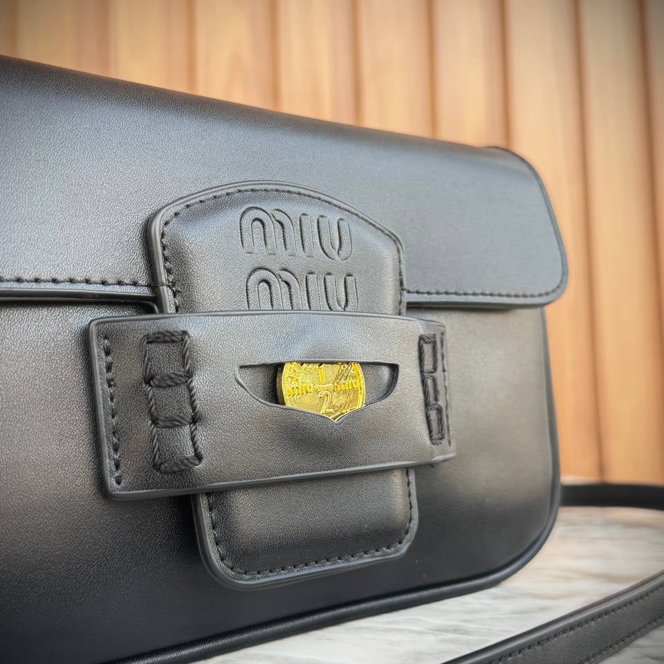 MIU MIU Black Leather Top Quality Bag 🖤