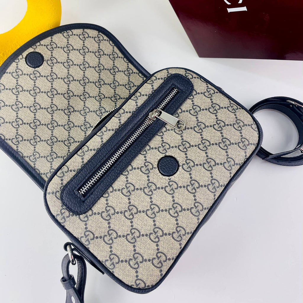 Gucci Monogram Bag with Studded Web Strap 👜✨